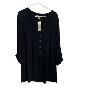 Christopher & Banks Black Blouse Size S